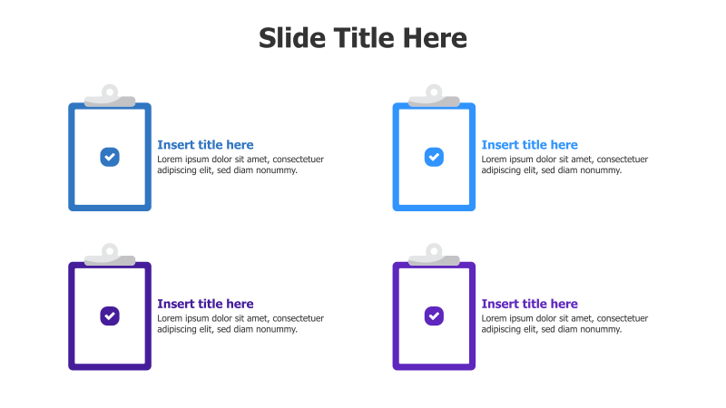 4 Points Colored Folders Infographic