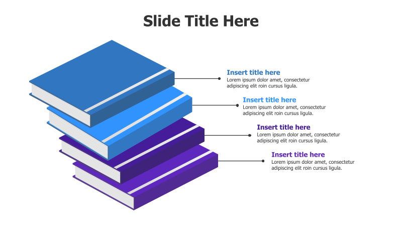 4-Level 3D Layered Book Diagram