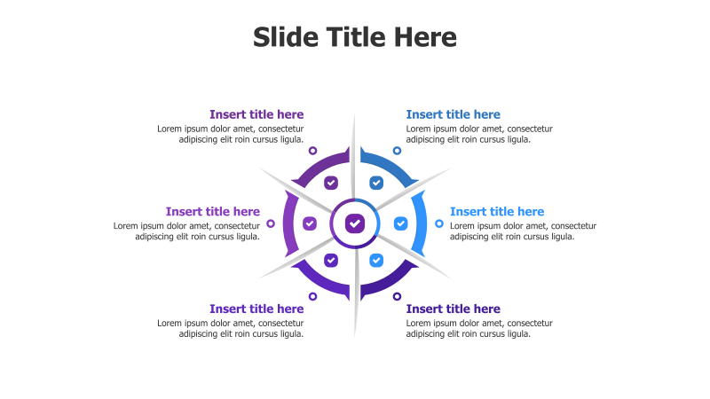 6-Point Circular Infographic with Icons