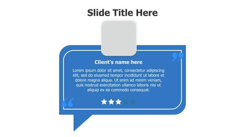 Testimonial Speech Bubble with Client Photo