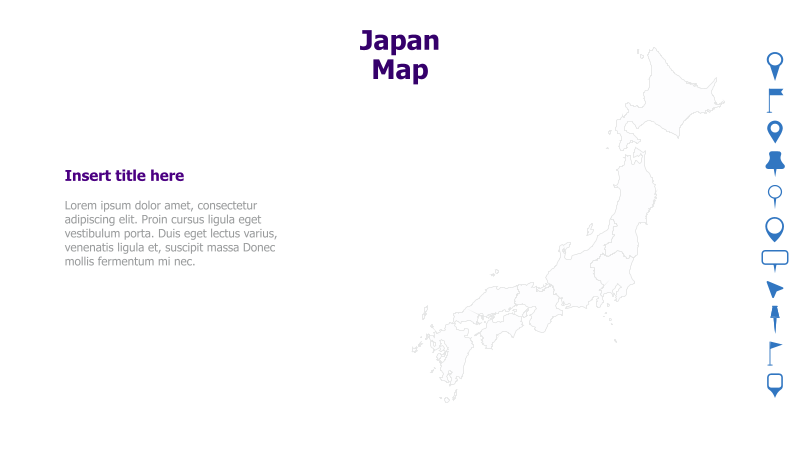 Japan Map with Text Placeholder