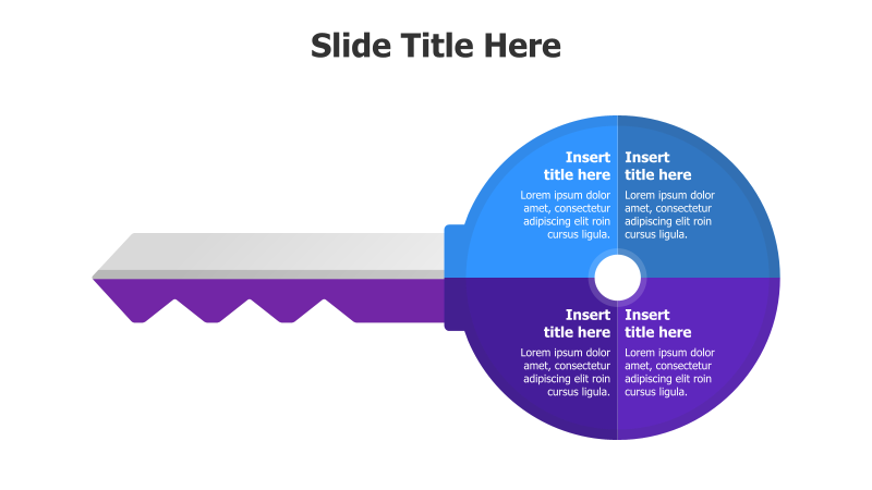 4-Point Divided Circle Key Infographic