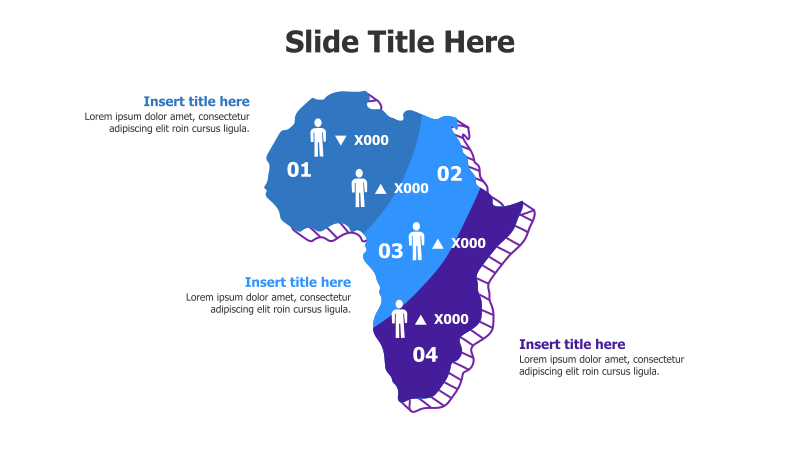 4-Point Africa Map Infographic