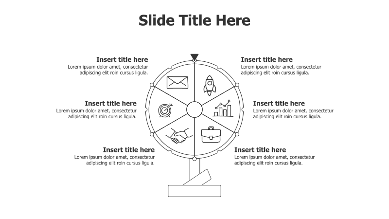 6-Point Circular Process with Icons