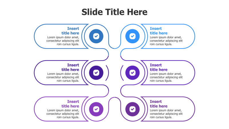 6-Point Connected Circle Infographic