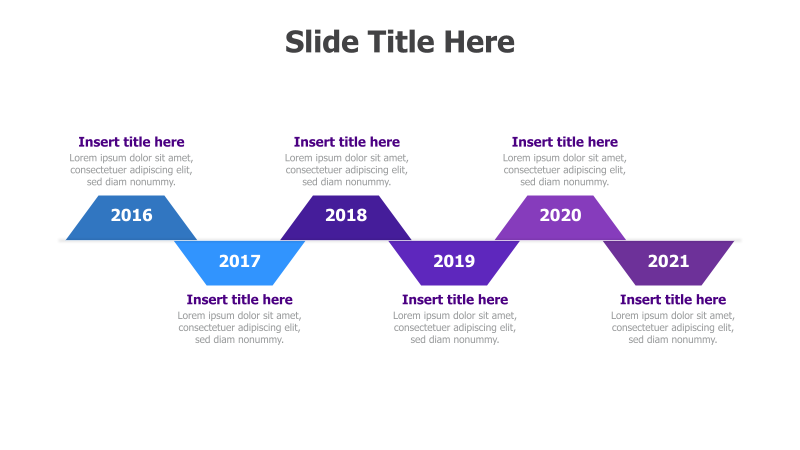 6-Point Timeline with Pyramid Blocks