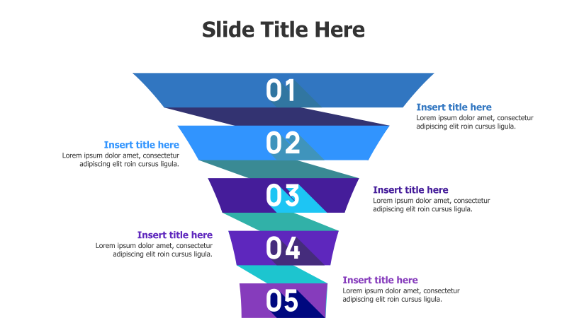 5-Level 3D Stacked Infographic