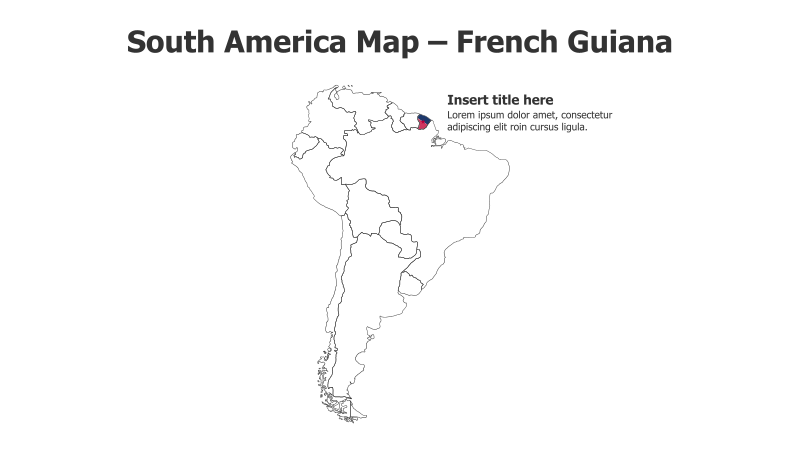 South America Map - French Guiana