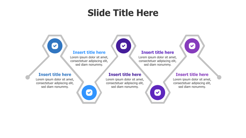 6-Point Zigzag Infographic