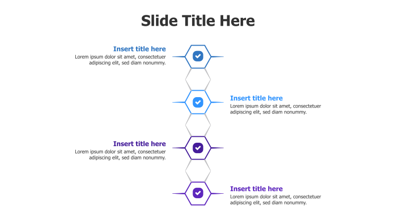 4-Point Beehive Agenda Infographic