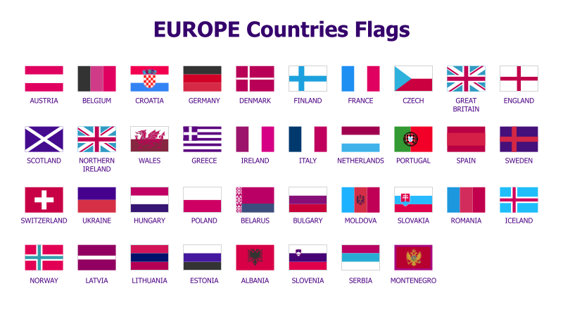 European Countries Flags