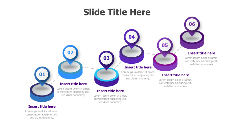 6-Step 3D Pyramid Timeline