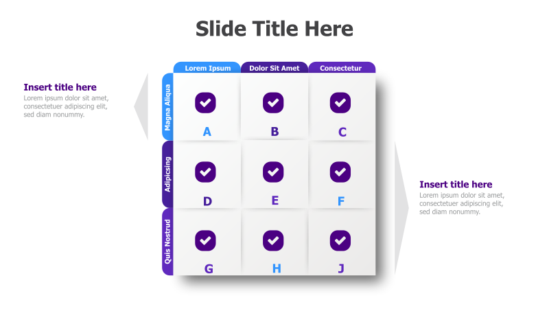 3x3 Checkbox Matrix