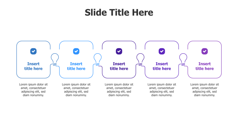 5-Step Process with Rounded Blocks