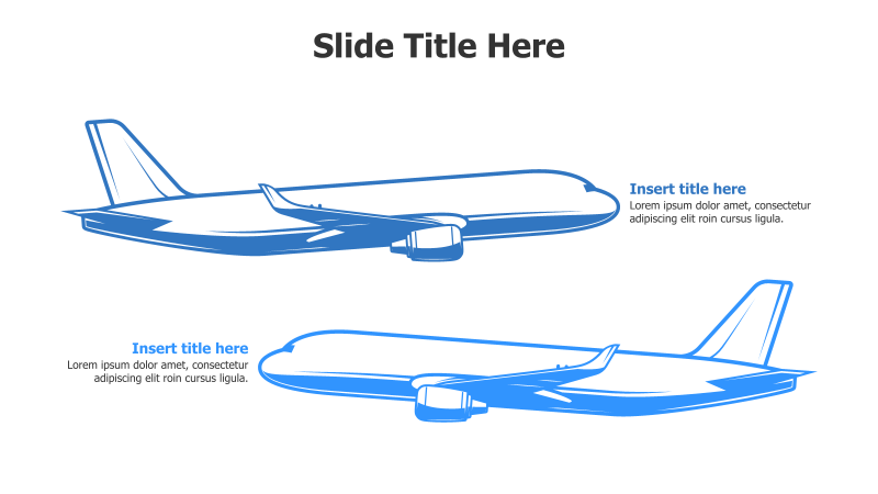 Two Airplane Outline Comparison