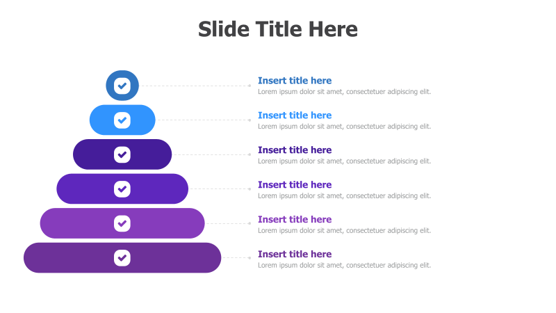 6-Level 3D Pyramid Diagram