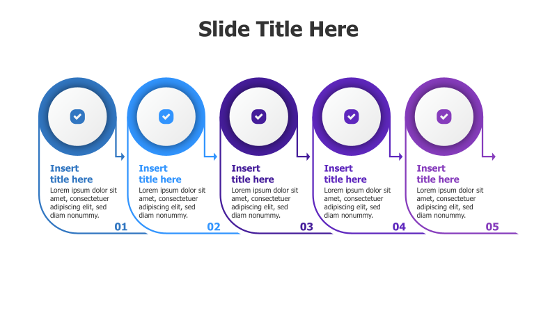 5-Step Circular Process with Arrows