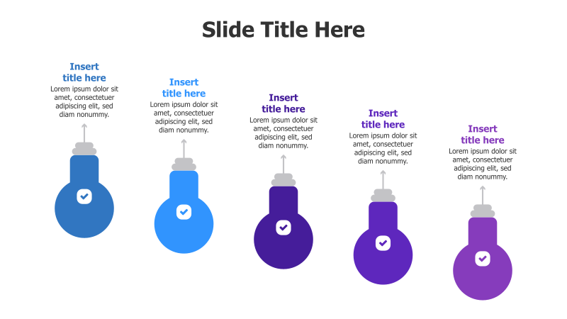 5-Step Bulb Infographic with Arrows