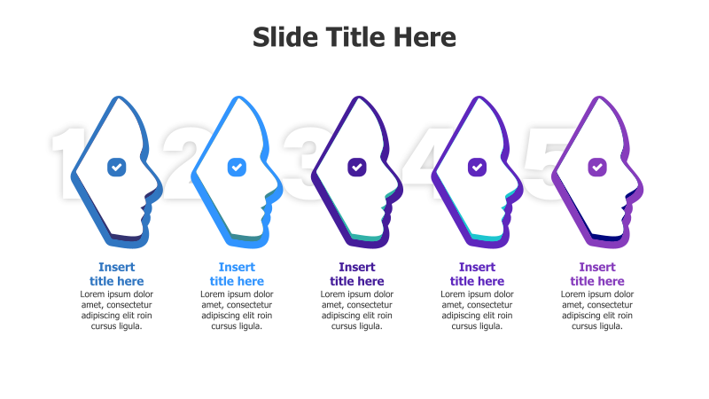 5-Point Face with Numbering Infographic