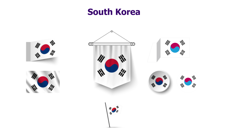 South Korea Flag Variations