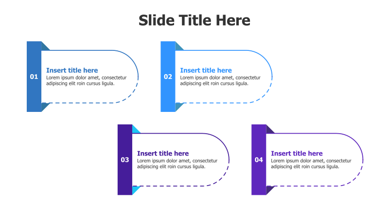 4-Step Process with Colored Outlines
