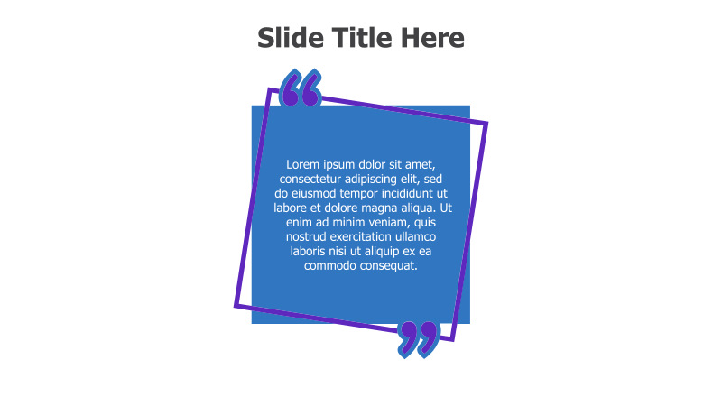Quote Slide with Decorative Elements