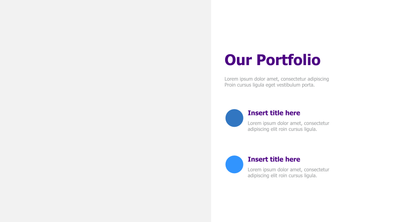 Portfolio - 2 Image Placeholders