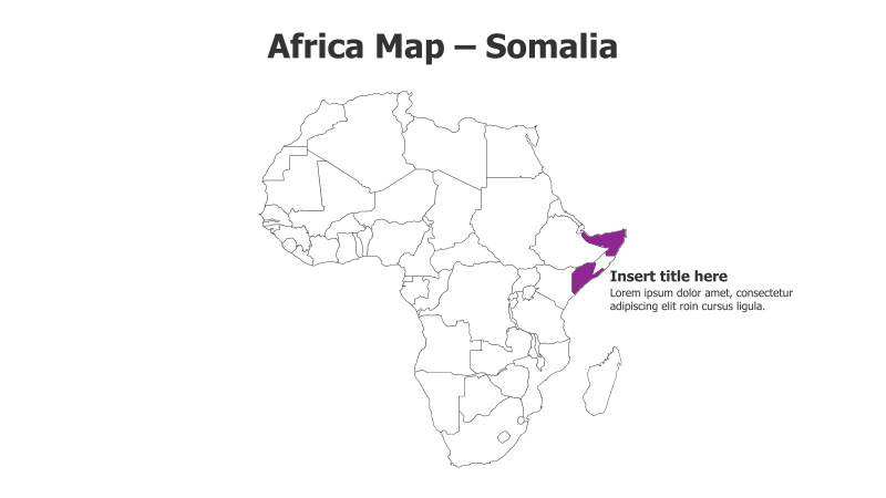 Africa Map – Somalia Highlight