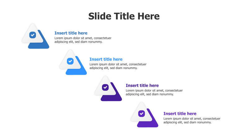 4-Point Triangle Infographic with Icons