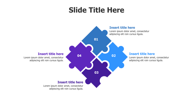 4-Point Puzzle Piece Infographic
