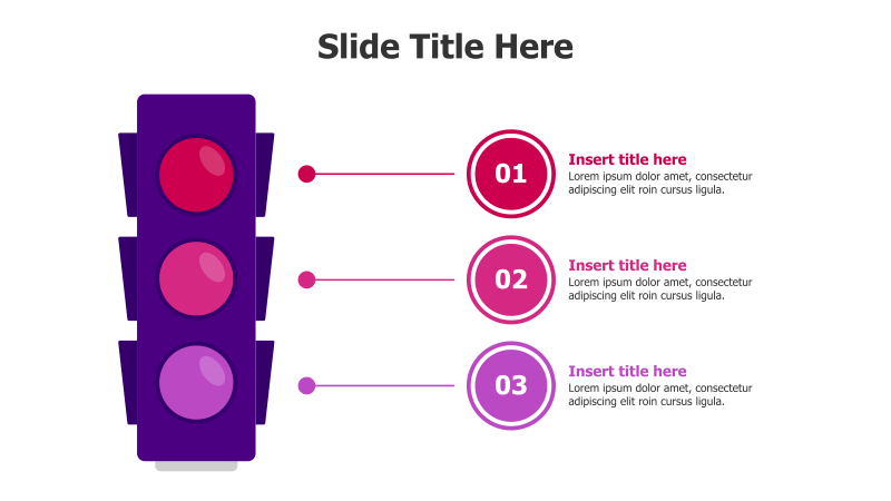 3-Point Traffic Light Infographic