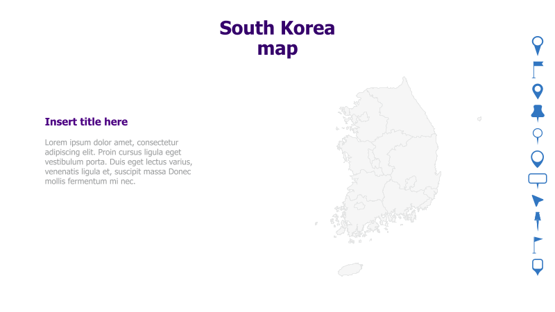 South Korea Map Template
