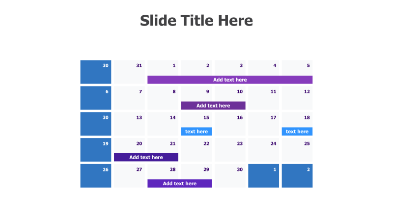 30-Point Calendar Layout