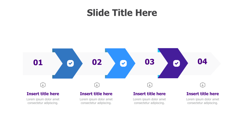 4-Step Timeline with Arrows