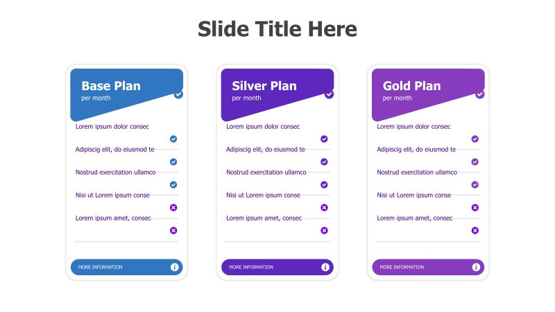 3-Tier Pricing Plan Comparison