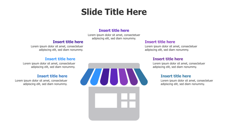 7 Points Colored Stripes Over Shop Infographic