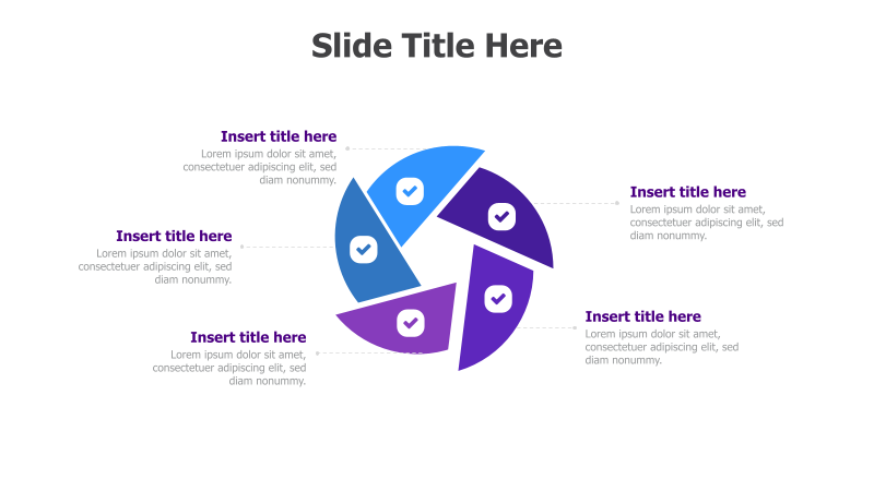5-Point Circular Process with Checkmarks