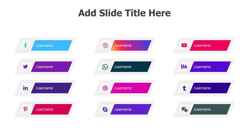 Social Media Icons Contact Slide