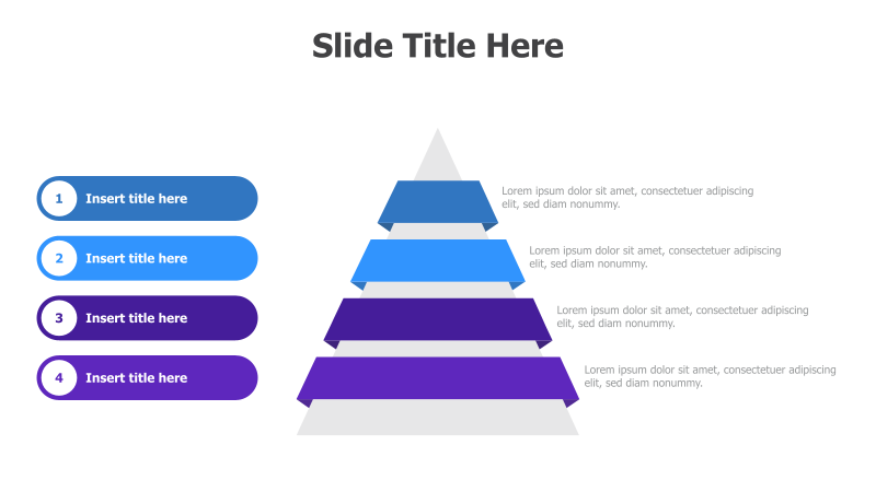 4-Level 3D Pyramid Diagram