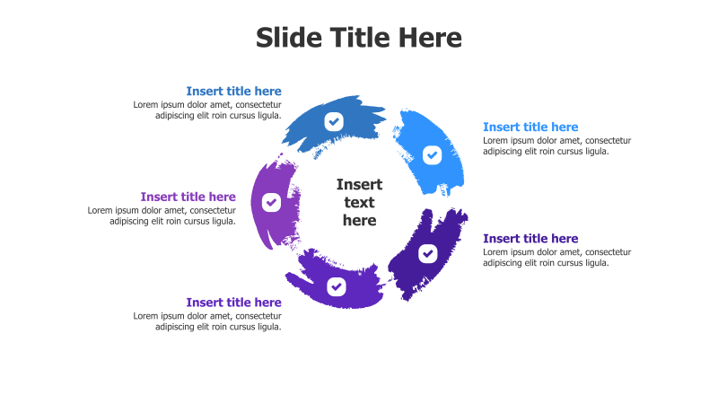 5-Step Circular Infographic with Scratchy Effect