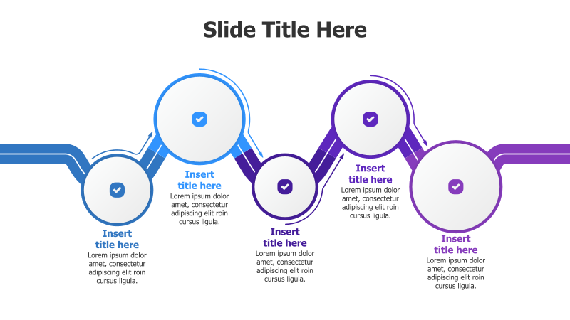 5-Step Zigzag Circle Infographic