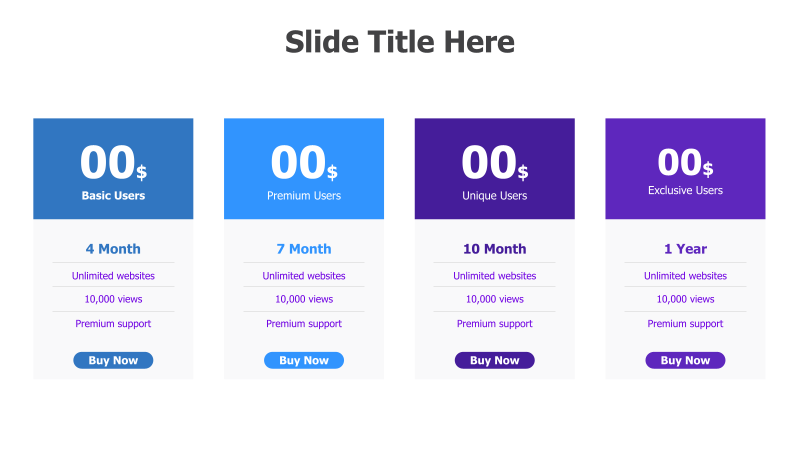 Four-Tier Pricing Plans