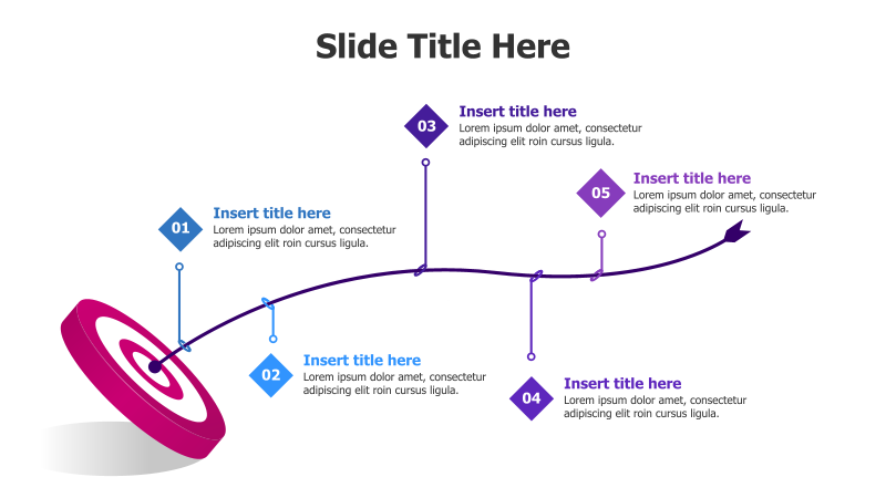 5-Step Arrow to Goal Infographic