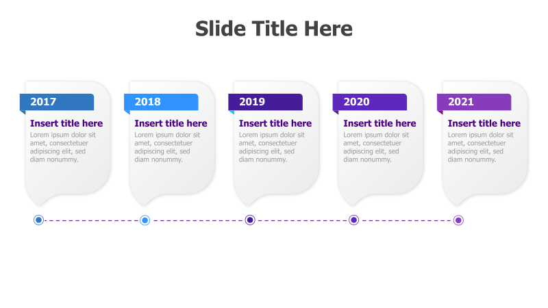 5-Year Timeline with Speech Bubbles