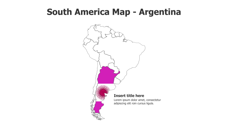 South America Map - Argentina