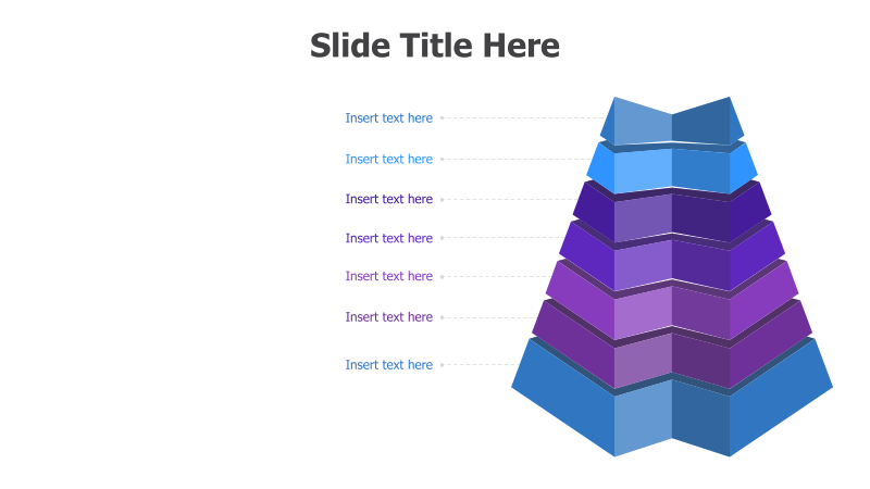7-Level 3D Pyramid Diagram