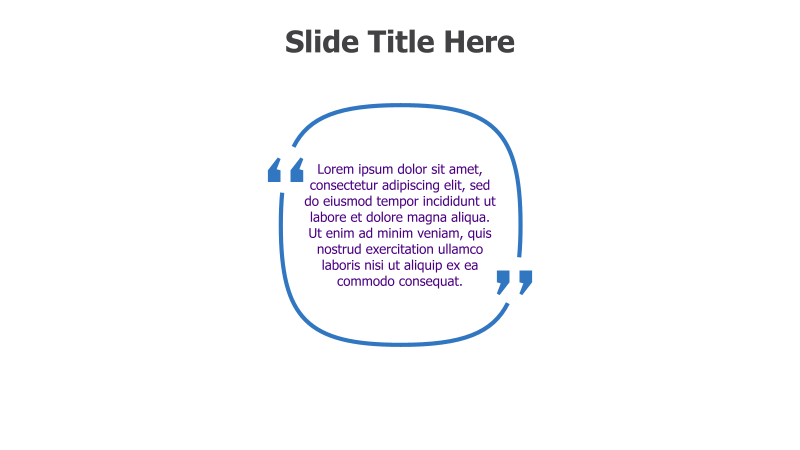 Quote Slide with Rounded Frame