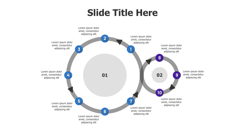 10-Point Circular Process with Interlocking Rings