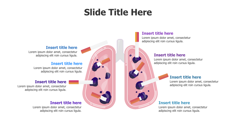 8-Point Lungs & Cigarette Infographic