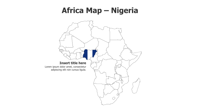 Africa Map - Nigeria Highlight